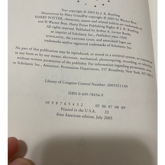 Harry Potter and The Half-Blood Prince 1st Edition 652 Pages 11 O.W.L.s Error - Picture 5 of 5